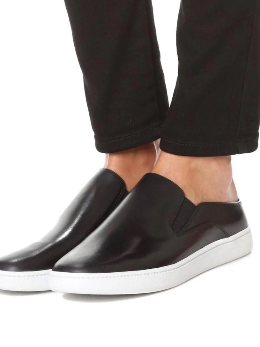 VINCE Verrell Leather Comfort Clog Mules, Loafer Slip on shoes 10M